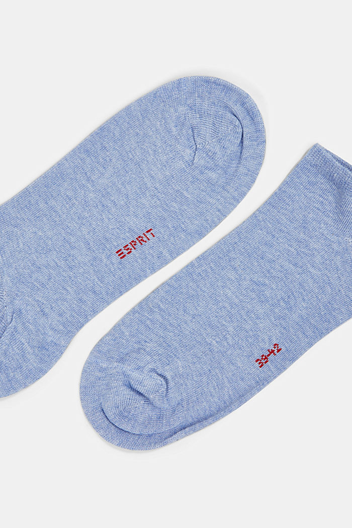 Teniskové zkrácené ponožky z bavlněné směsi, 2 páry v balení, JEANS, detail image number 1