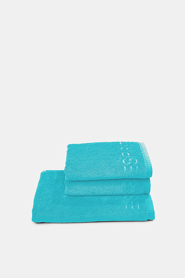 Z włóknem TENCEL™: zestaw 3 ręczników z froty, TURQUOISE, detail image number 2