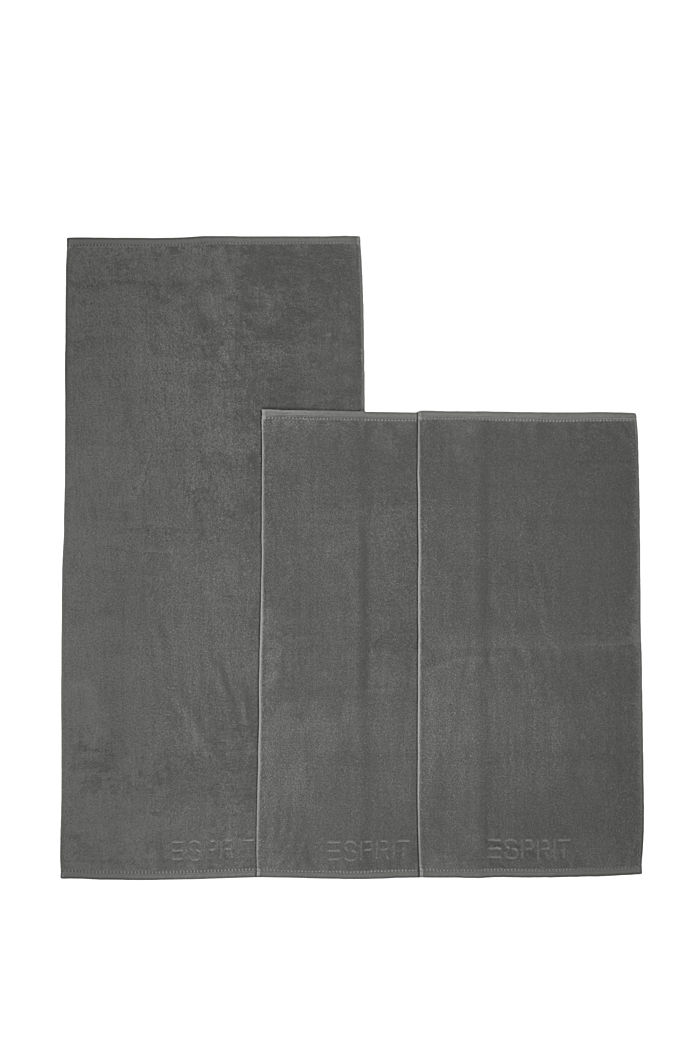 Z włóknem TENCEL™: zestaw 3 ręczników z froty, ANTHRACITE, detail image number 3