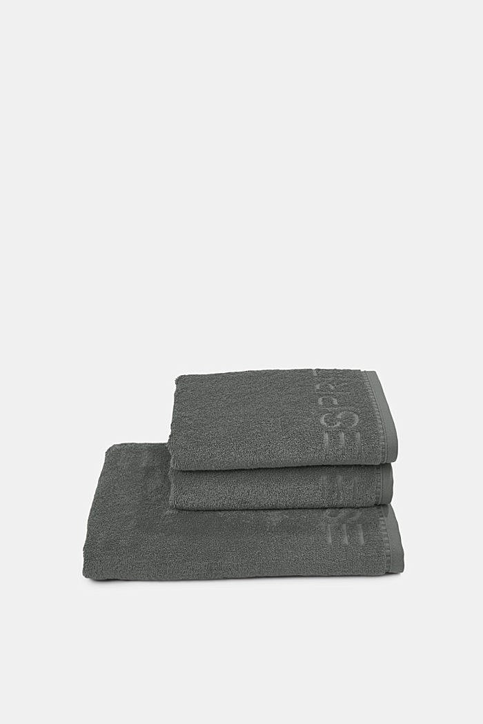 Met TENCEL™: set van drie badstof handdoeken, ANTHRACITE, detail image number 2
