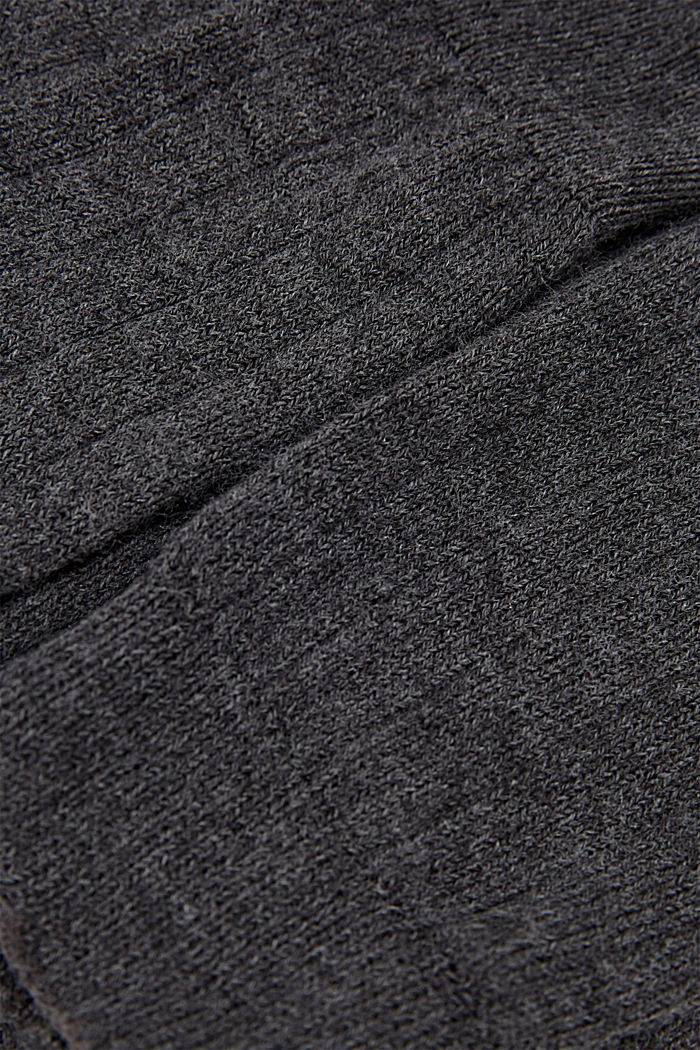 À teneur en laine : jambières en maille côtelée, ASPHALT MELANGE, detail image number 1