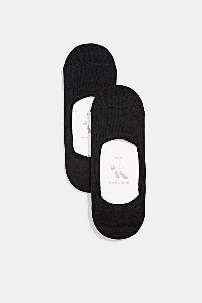 2er-Pack Füßlinge mit Anti-Slip-System, BLACK, detail image number 0