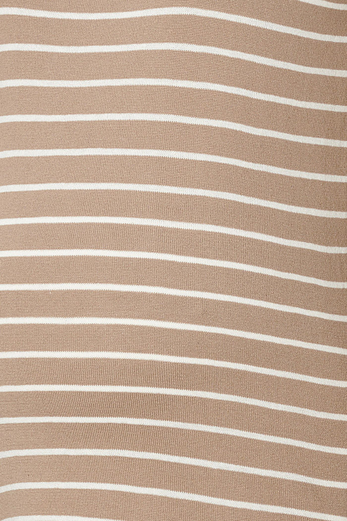Pull-over à rayures, 100 % coton bio, LIGHT TAUPE, detail image number 2