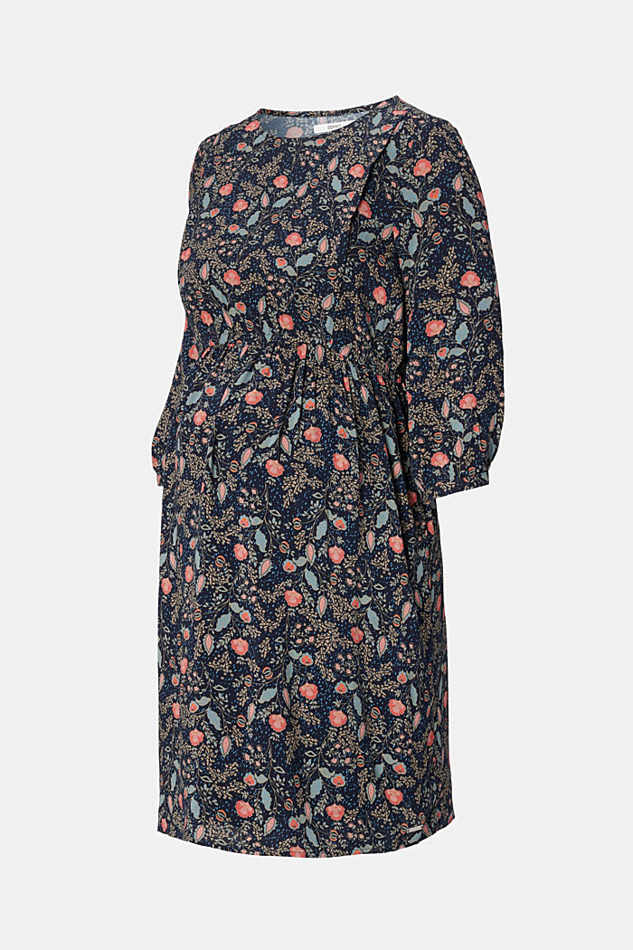 Květinové šaty s úpravou na kojení, LENZING™ ECOVERO™, NIGHT SKY BLUE, detail image number 6
