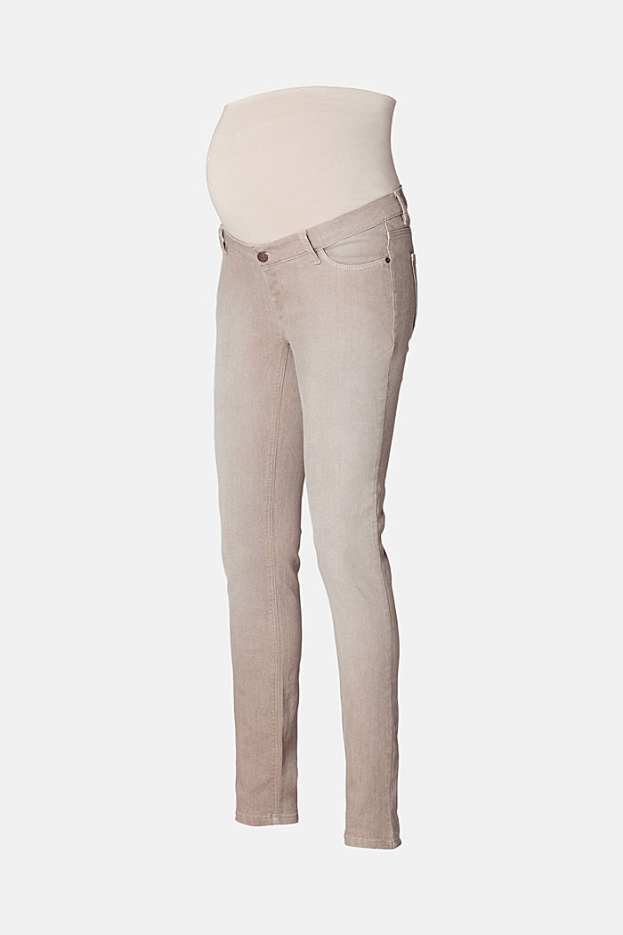 Stretch-Jeans mit Überbauchbund, Bio-Baumwolle, LIGHT TAUPE, detail image number 5
