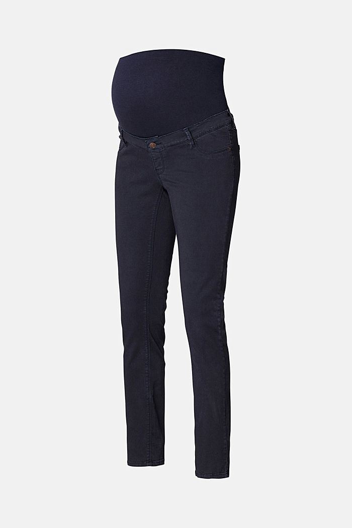 Stretch trousers with an over-bump waistband, NIGHT SKY BLUE, detail image number 5