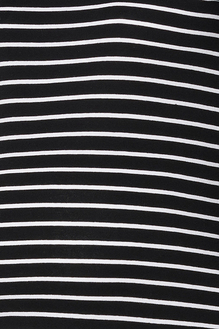 Striped long sleeve top made of 100% organic cotton, BLACK, detail image number 2