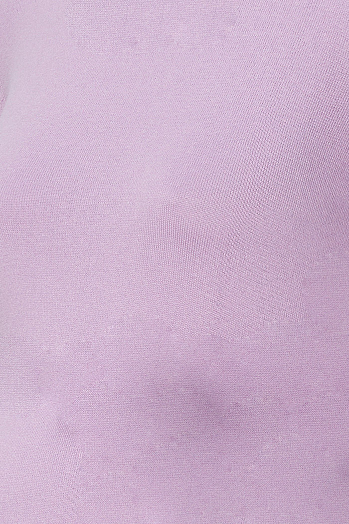 Finmasket pullover i økologisk bomuld, PALE PURPLE, detail image number 2