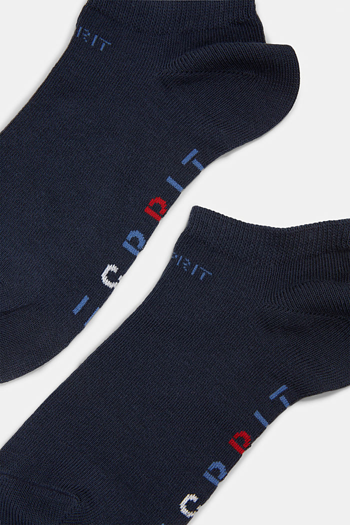 Double pack of trainer socks in an organic cotton blend, MARINE, detail image number 1