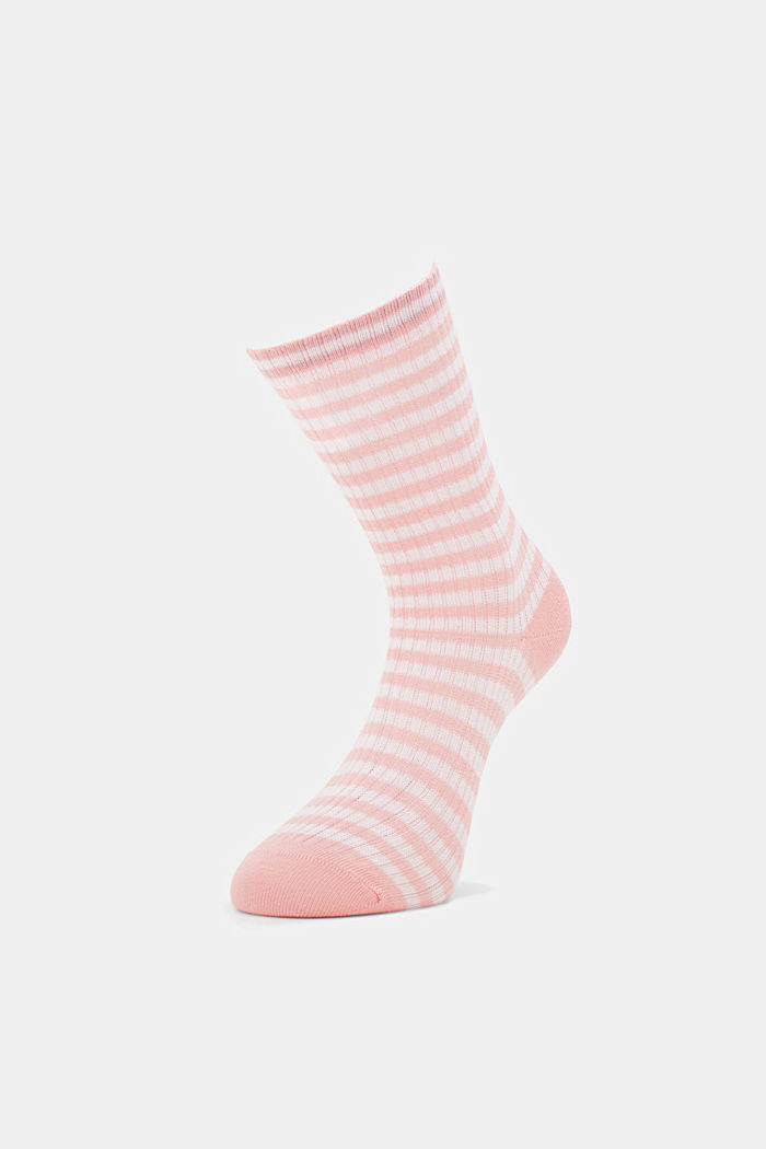 Pack de dos pares de calcetines con diseño a rayas, FLAMINGO, detail image number 0