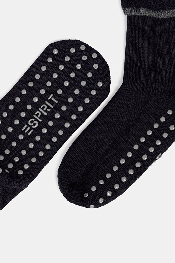 Se střižní vlnou: měkké protiskluzové ponožky, BLACK, detail image number 1