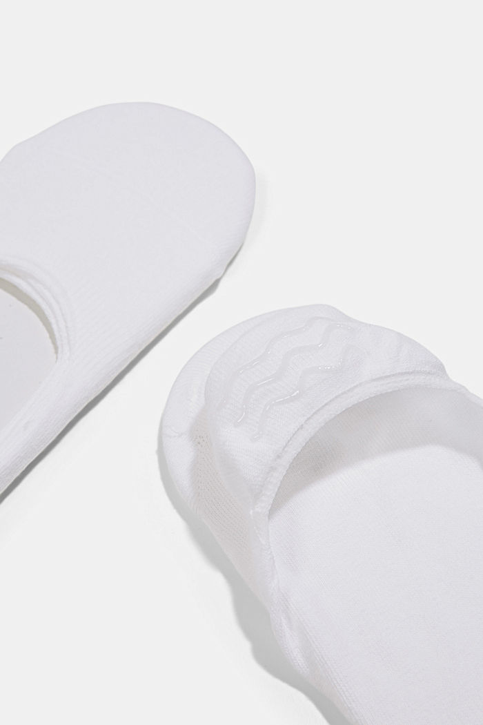 Pack de cuatro pares de calcetines invisibles con sistema antideslizante, WHITE, detail image number 1