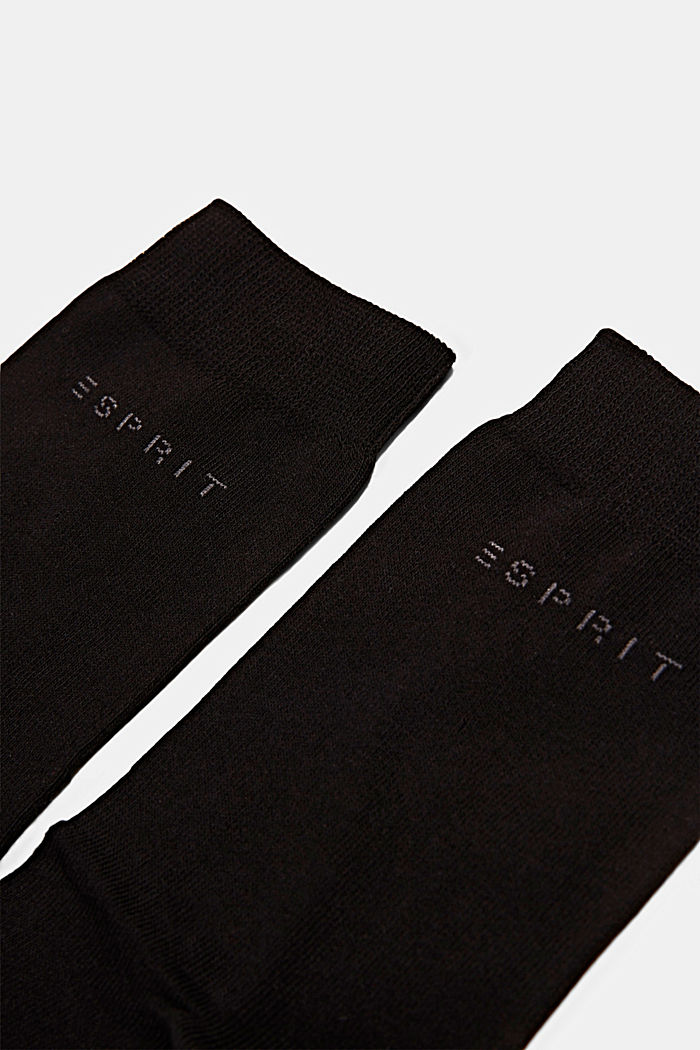 5er-Pack unifarbene Socken, Bio-Baumwolle, BLACK, detail image number 3