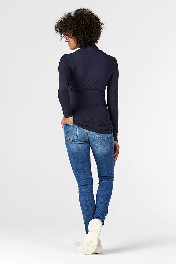 Stretch jeans with an over-bump waistband, BLUE MEDIUM WASHED, detail image number 2