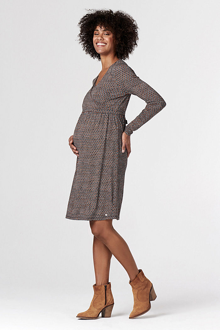 Jersey-Kleid mit Stillfunktion, GUNMETAL, detail image number 0