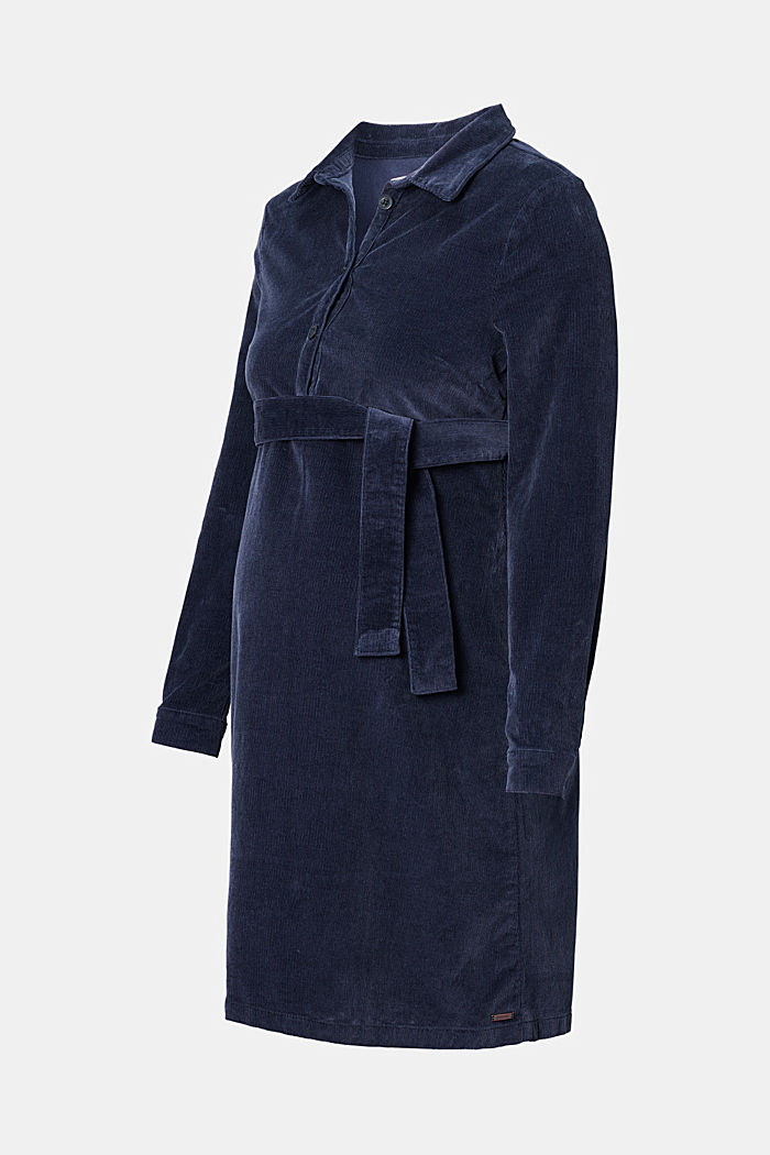 Stylish cotton corduroy dress, NIGHT SKY BLUE, detail image number 4