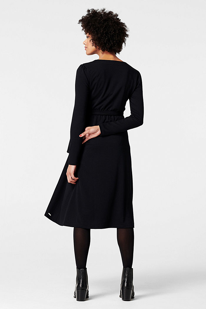 Punto-Jersey-Kleid mit Stillfunktion, GUNMETAL, detail image number 1