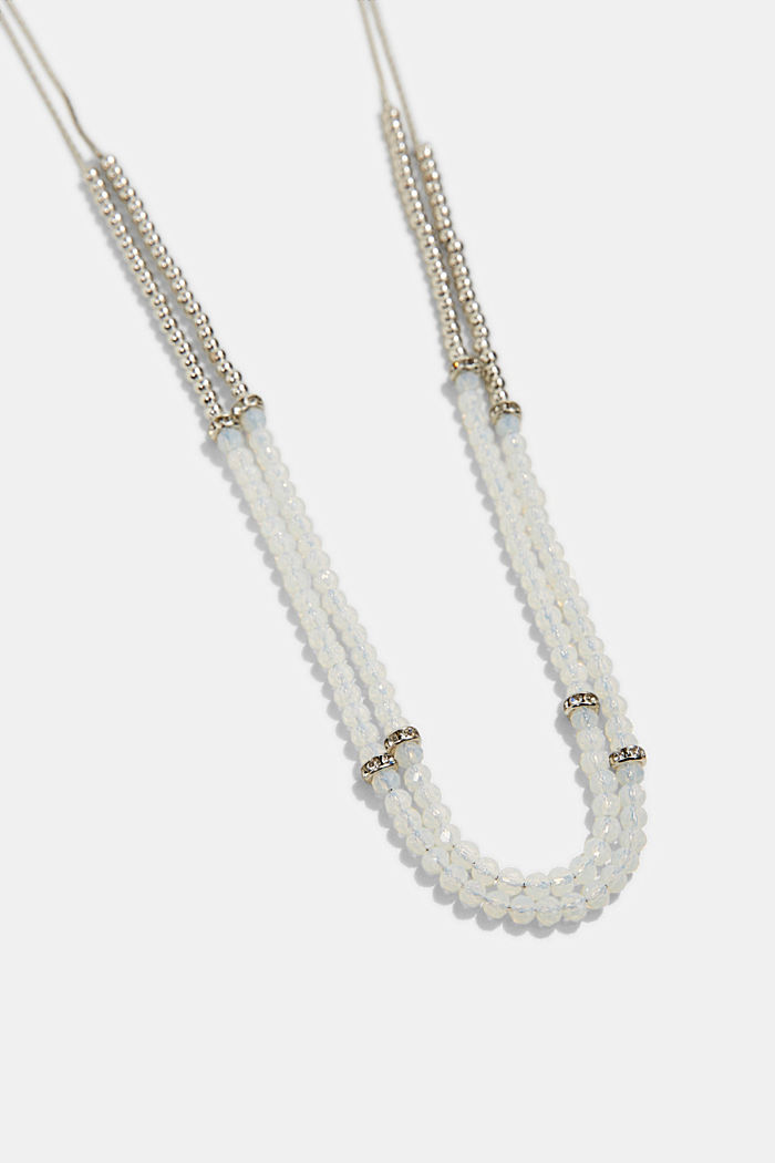 Dvojitý řetízek s třpytivými skleněnými perlami