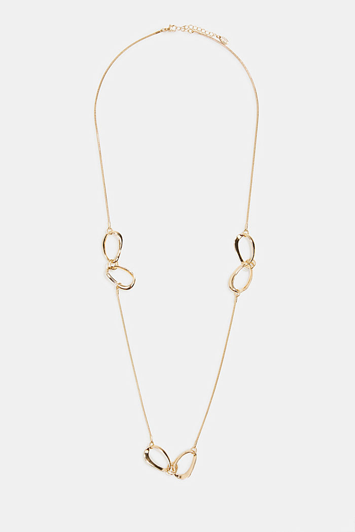 Guldfärgat halsband med ovala detaljer