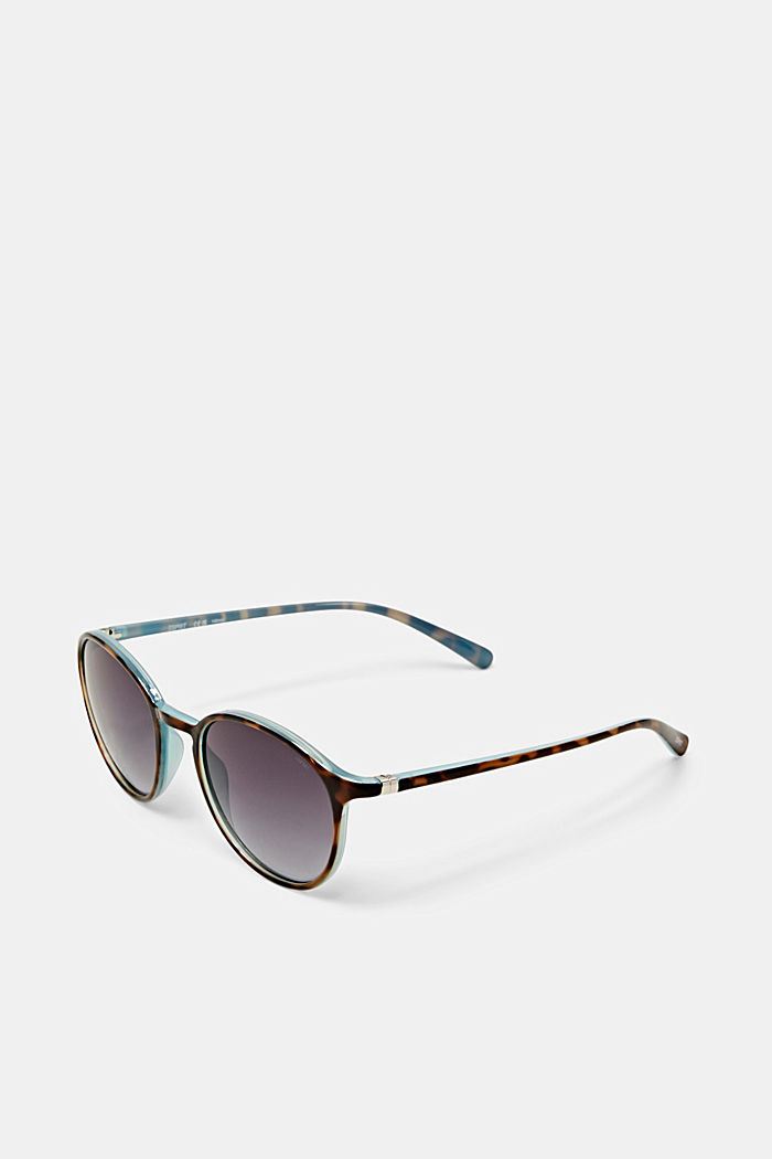 Runda solglasögon med plastbåge, DEMI BLUE, detail image number 0
