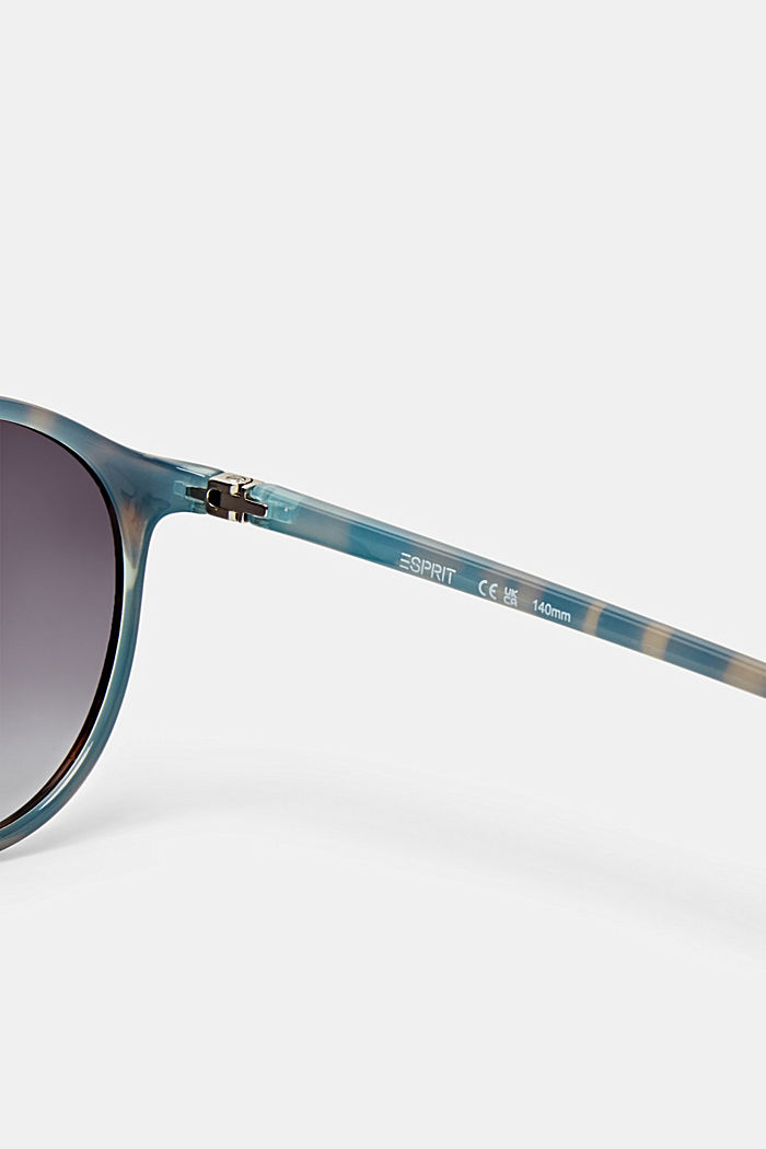Runde Sonnenbrille mit Kunststoffrahmen, DEMI BLUE, overview