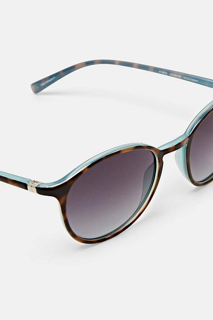 Okrągłe okulary przeciwsłoneczne, oprawki z tworzywa sztucznego, DEMI BLUE, detail image number 1