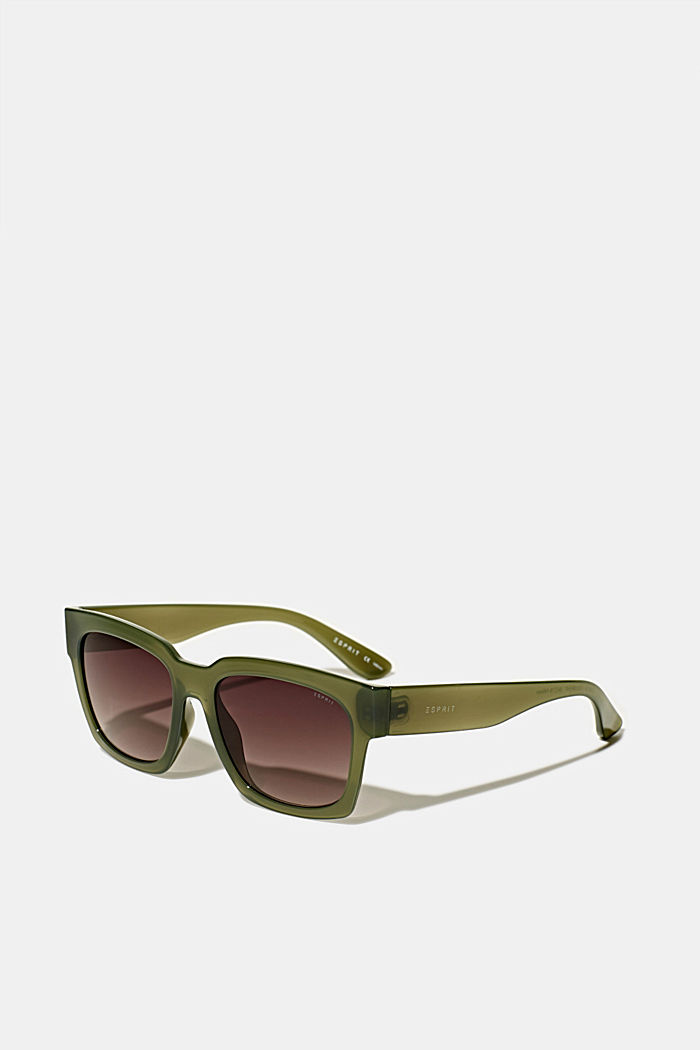 Sonnenbrille mit transparentem Rahmen, GREEN, detail image number 0