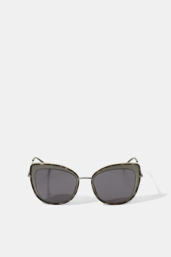 Cat-eye sunglasses with metal frames, GREY, detail image number 3