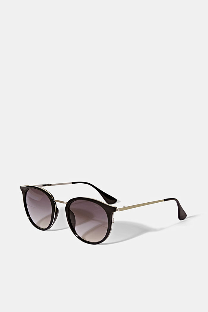 Retro-style sunglasses, BLACK, overview