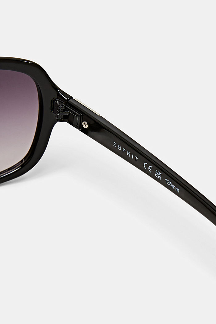 Sonnenbrille mit zeitlosem Design, BLACK, overview