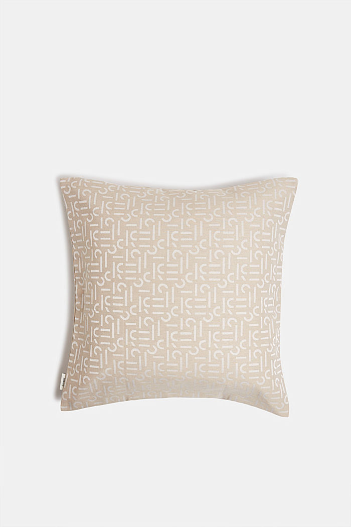 Cushion cover with a woven pattern, NATURE, overview