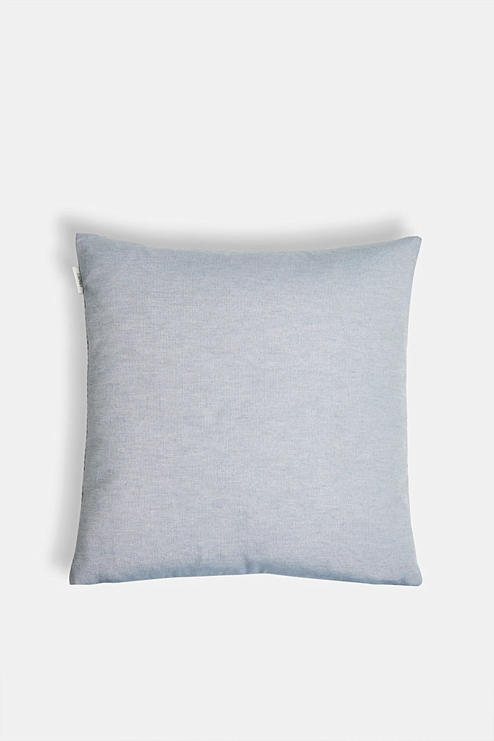 Cushion cover with a herringbone texture, AQUA, detail image number 2