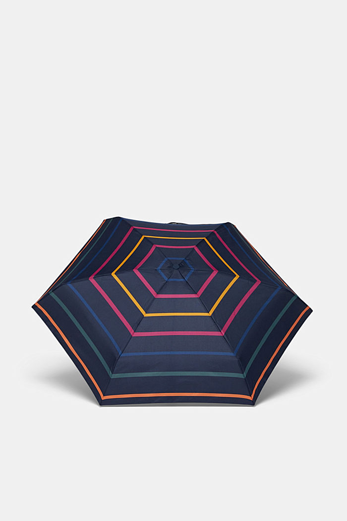 Randigt paraply i handväskformat, ONE COLOR, detail image number 0