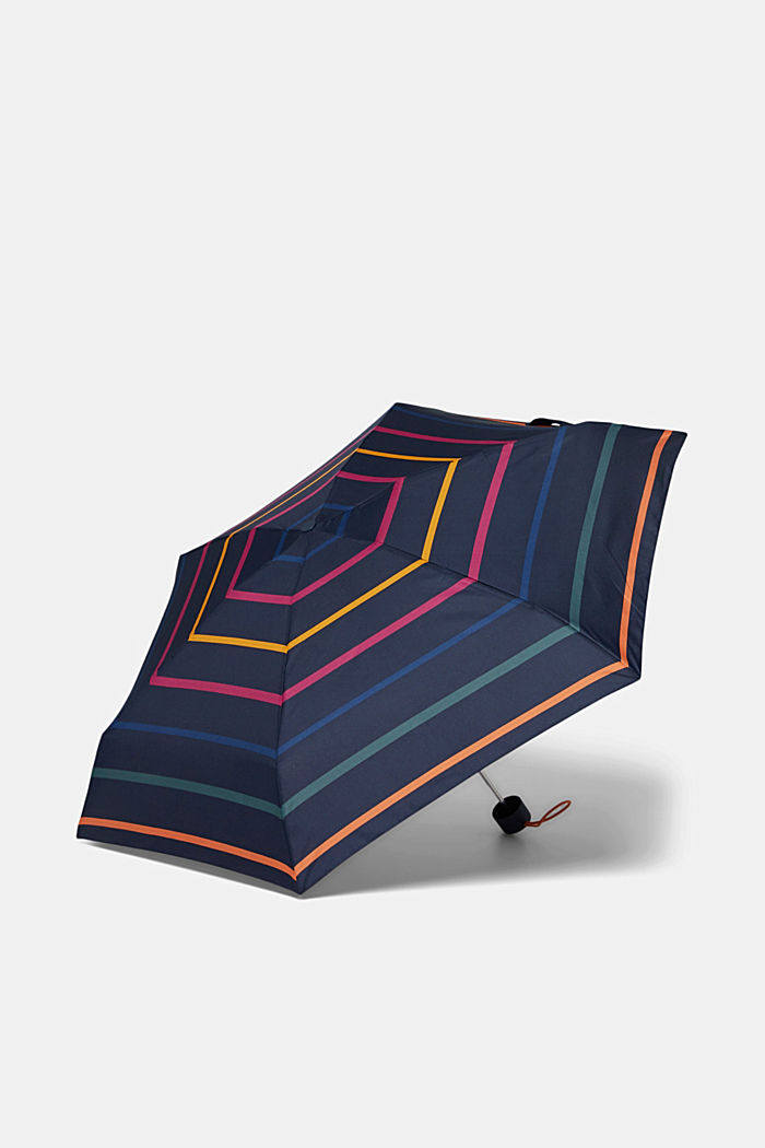 Randigt paraply i handväskformat, ONE COLOR, detail image number 2