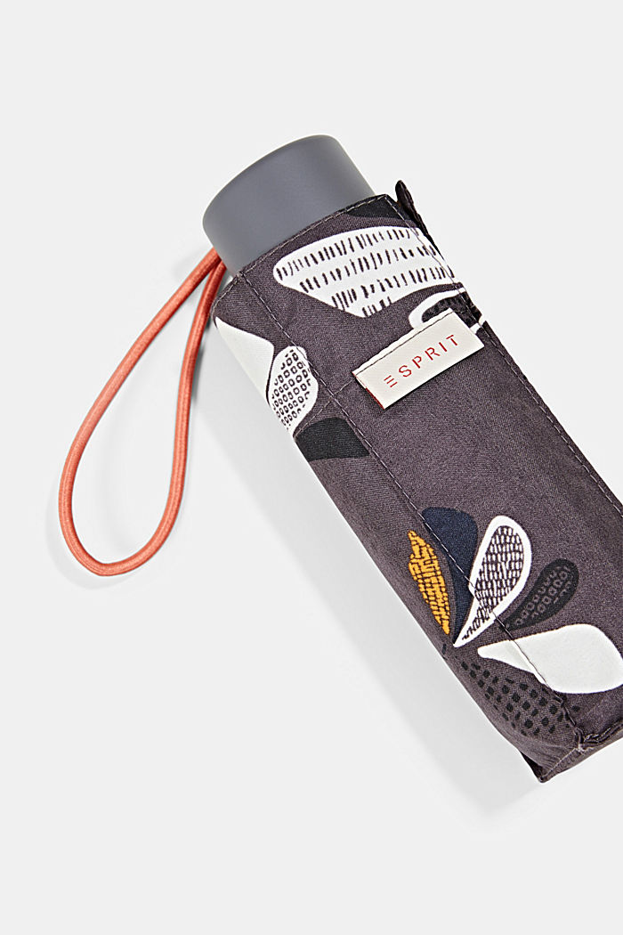 Paraguas en formato de bolsillo con diseño de flores, ONE COLOR, detail image number 1