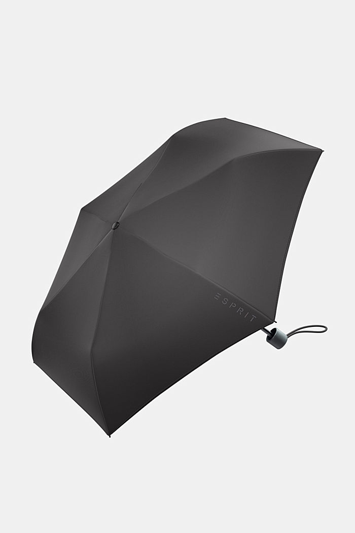 標誌印花口袋雨傘, BLACK, detail-asia image number 0
