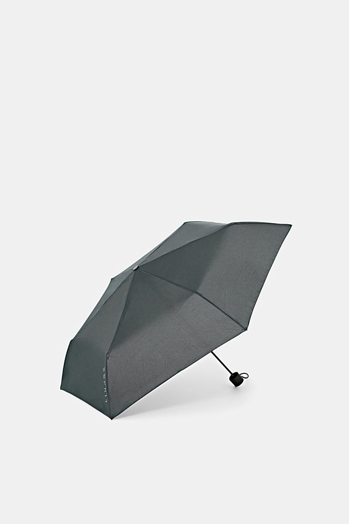 Pocket umbrella in black with logo print, BLACK, detail-asia image number 1