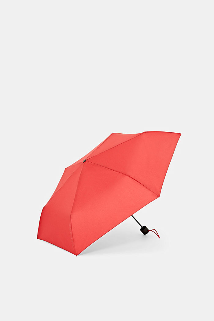 Pocket umbrella in red with logo print