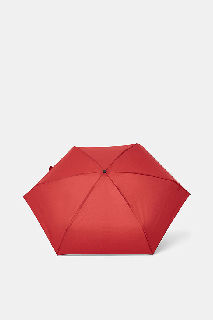 環保防水迷你口袋雨傘, 紅色, detail-asia image number 0