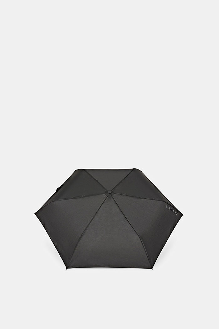 環保防水口袋雨傘, 黑色, detail-asia image number 0