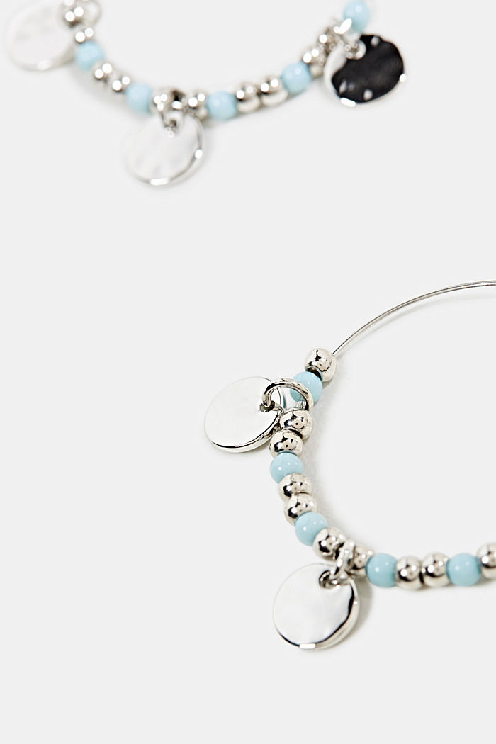 Créoles en métal à petites perles décoratives