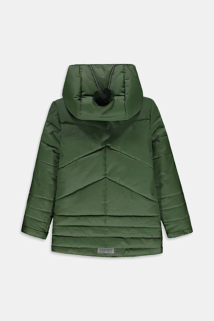 Coatet, quiltet jakke med plysfor DuPont™ Sorona®