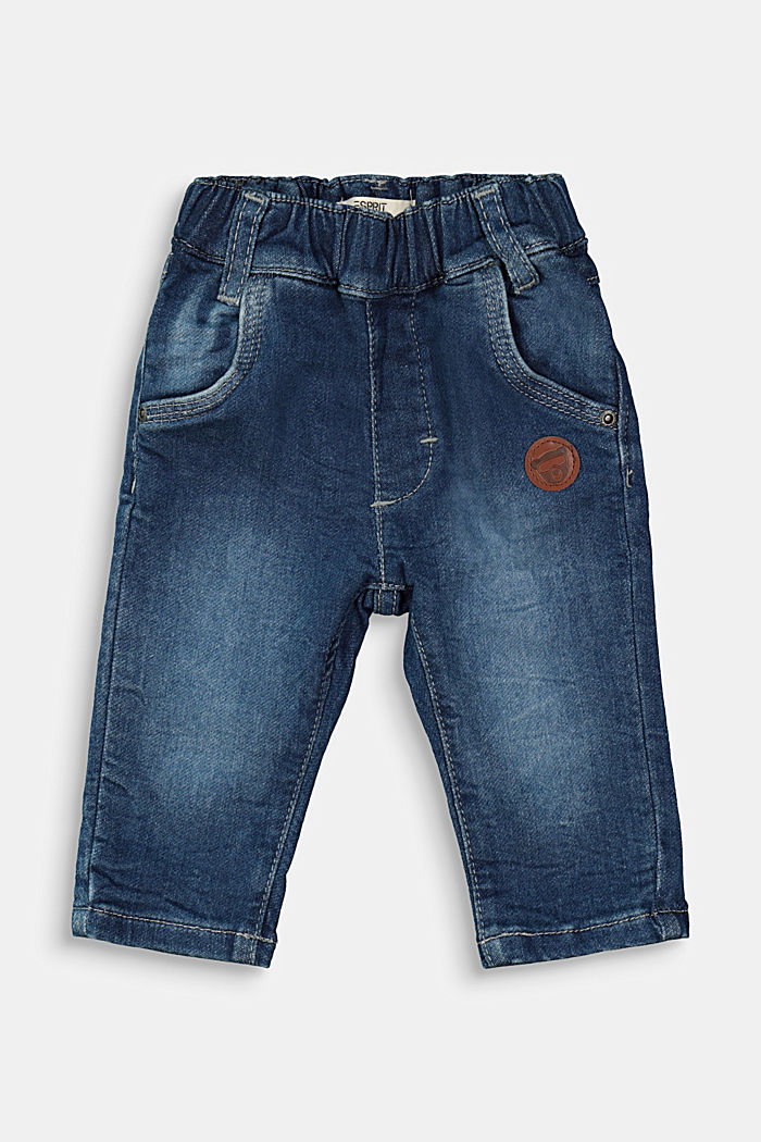 Jeans in bequemer Jogger-Qualität, BLUE MEDIUM WASHED, detail image number 0