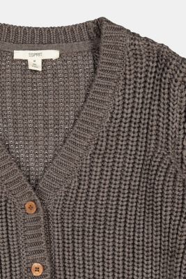 chunky knit cotton cardigan