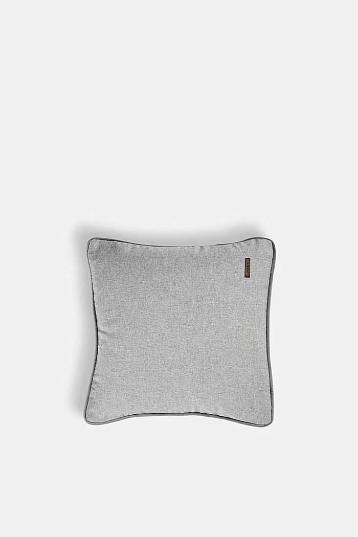 Poszewka na poduszkę z aksamitną lamówką, LIGHT GREY, detail image number 0