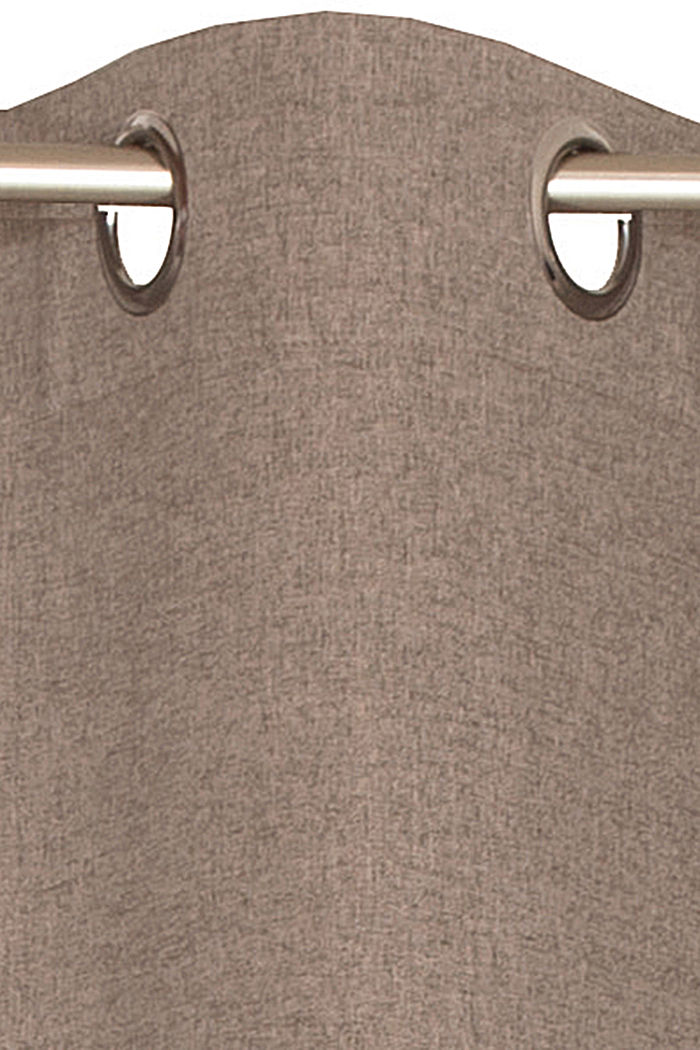 Cortina de ojales confeccionada en tela, CHOCOLATE, detail image number 1