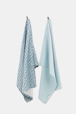 aqua tea towels