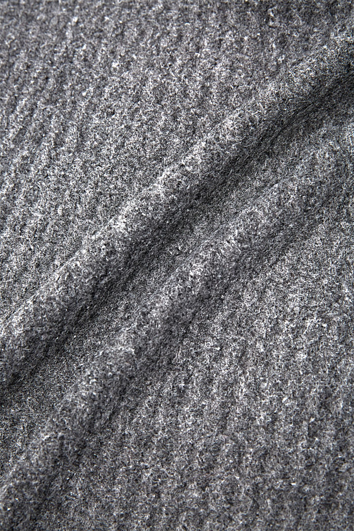 Manta suave con textura realizada en mezcla de algodón, ANTHRACITE, detail image number 1
