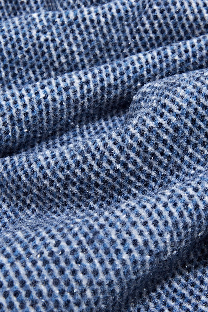 Morbido plaid in misto cotone, NAVY, detail image number 1