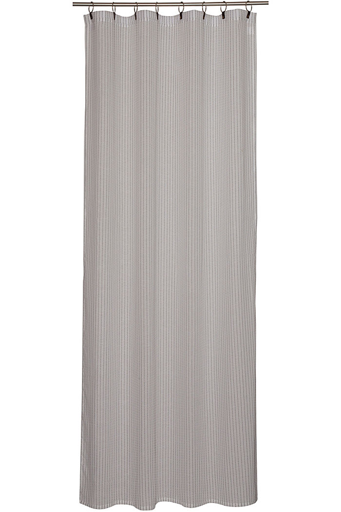 Cortina de ojales semitransparente con rayas, NATURE, detail image number 0